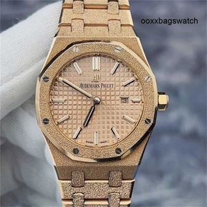 Audemar Pigue Sport Machinery Watches Womens Watch Design Audemar Pigue Royal Oak Series 67653or Hammer Gold Craft Vanligtvis känd som Frost Gold mer lysande Q HB0J