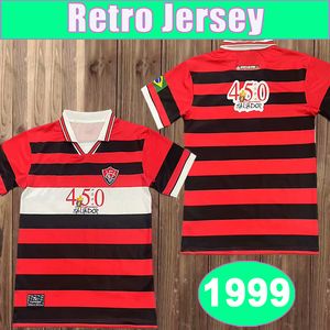 1999 Vitoria Retro Mens Soccer Jerseys Home Red Black White Shipteeve Football Shirts Adult Uniforms