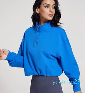 Mulheres hoodies jaqueta moletom para o outono yoga terno jaqueta senhoras ginásio treino casaco meio zíper velo solto w