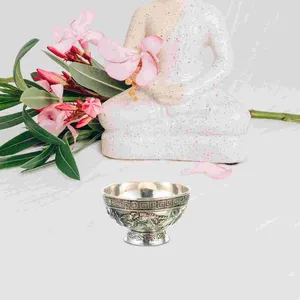 Bowls Copper Bowl Worship Water Cup Ornament Memorial Offer Vintage Buddha Container mässingserbjudande