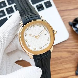 W pełni automatyczny zegarek mechaniczny Pate Men o średnicy 40 mm, precyzyjnej stalowej tarczy, złotej tarczy, skórzanym pasku, luksusowym zegarku
