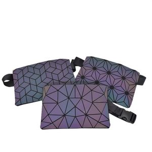 Люксрийные дизайнеры сумки 2021 Светящая талия геометрические талисты красочные одно плечо.
