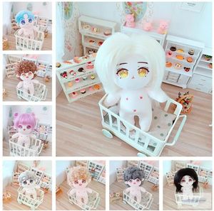 Dolls 27 types 20cm Baby Doll with hair Plush Doll's Toy Accessories for our generation Korea Kpop EXO idol Gift 231130
