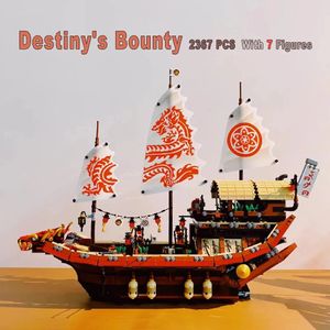 Christmas Toy Supplies In Stock 06057 Destiny Boat 2367Pcs Flying Bounty Ship Building Blocks Bricks Kid Christmas Gifts Compatible 70618 In Stock 060 231129