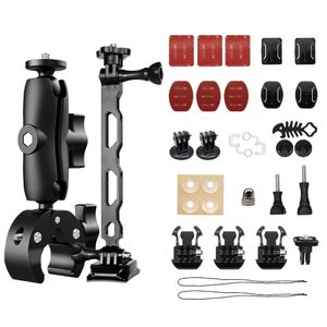 Monopodi selfie monopodi kit di accessori per fotocamera sportiva multifunzionale con coda e casco per montaggio per manubrio per insta360 una x x2 x3 rs r 231130