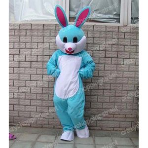 Weihnachtsblau Rabbit Maskottchen Kostüm Top -Qualität Cartoon Charakter Outfit