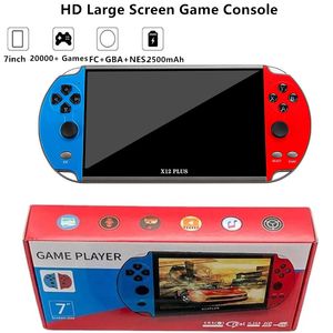 ポータブルプレーヤーゲームX12プラス16G 7INCH HDスクリーンハンドヘルドゲームコンソールX12デュアルジョイスティックオーディオクラシックアーケードゲームビルトイン20000+テレビ出力ビデオゲーム