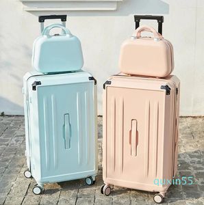 Suitcases Sports Version Thickened Luggage Large Capacity Trolley Bag Aluminum Alloy Corner Travel Case Trunk Package