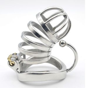 New Chaste Bird Stainless Steel Male Chastity Large Cage with Base Arc Ring Devices C276