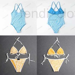 Mulheres Swimwear Designer Marca Maiôs Biquíni Sexy Carta Clássica Impresso Azul Set Bra Bodysuit Biquinis Verão Swimsuit Moda One Pie Beach Designer Ternos