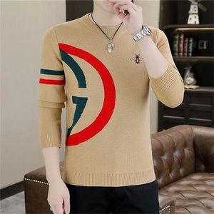 NOWOŚĆ 2023 LUXURY Winter Men Trendy marka swobodne ciepłe pullover dzianiny czarny mężczyzna przystojny chłopcy swetry szczupłe swetry dzianiny