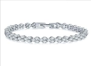 Delikat kvinnors mässing CZ Tennisarmband smycken kubik zirkonium diamantarmband charm ditt mode din stil nickle 1119804
