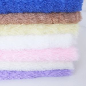 Fabric and Sewing 7MM Plush Fabric Pure color Solf Atrtificial Rabbit Fur Doll Clothing Pillow DIY Decoration material 231130