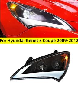 Reflektory samochodowe Genesis Coupe LED Reflight 2009-2012 Reflektory dla Hyundai DRL Turn Signal Signal Angel Light