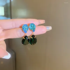 Dangle Earrings 2023 Korean Water Drop Pendantファッションエレガントなシンプルなメタル女性のジュエリー