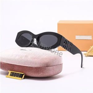 23-2miumius sunglasses designer oval frame luxury sunglasses women's anti-radiation UV400 personality men's retro glasses plate high grade high value miui sunglass