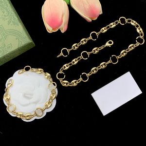 Neue Mode Gold Kette Halskette Klassische Anhänger Silber Halskette Frau Paar Ketten Messing Armband Schmuck Versorgung