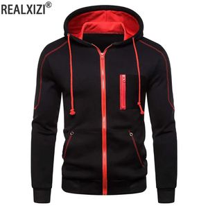 Mens Jackets Hooded Coats Casual Zip Hoodie Sweatshirt Athlete Running Hiking Sportswear Fleece Jacket 231201