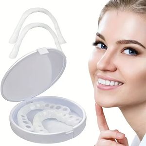 Veneers Teeth Braces, Top And Bottom Artificial Teeth Braces, Whitening Temporary Dentures, Cosmetic Tooth Kit, Cosmetic Veneers Dentures For Men And Women
