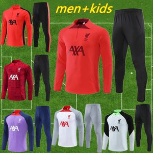 2023 2024 Soccer Tracksuits Men Football Training Suits 23 24 Liverpos OLFC Train Gakpo Darwin Luis Diaz Arnold Mac Allister Tuta Jacket Kit Men and Kids Survetement