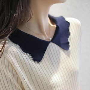 Women's Sweaters Womens Clothing Sweater Tops Korean Fashion For Women Pullovers Knitwears Woman Half Sleeve Thin Summer Doll Collar