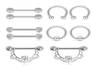 Fashion Jewelry Stainless Steel Navel Belly Lip Nipple Eyebrow Bar Ring Ball Piercing Kit Body Jewelry5235653