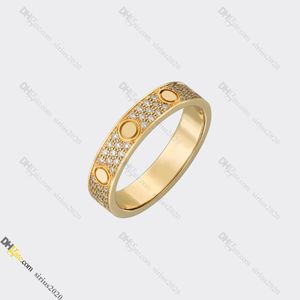 Love Ring Jewelry Designer för kvinnor Designer Ring Gold Ring Diamond Pave Ring Titanium Steel Gold-Plated Never Fading Nongergic, Store/21491608