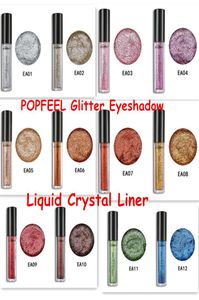 POPFEEL Glitter Ombretto Polvere di cristalli liquidi Liner Ombretto Stick Diamond Shimmer Powder 12 colori7118780