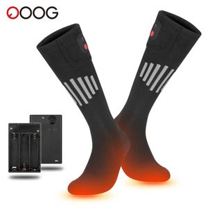 Sports Socks 65 Heated Winter Warm Heating With Battery Case Snowmobile Electric Skiing Sock Controllable Buttons outdoor 231201