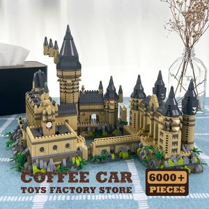 Julleksak levererar Creative Magic School Model Diamond Bricks Ställer in medeltida slott MOC Building Blocks Diy Plastic Toys Adult Kids Christmas Gifts 231129