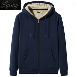 Männer Hoodies Große Größe Herren Kleidung Winter Dicke Warme Hoodie Männer Fleece Gebürstet Mit Kapuze Zip-up Sweatshirt 7XL 8XL Große Thermal Hoody Männlich