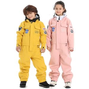 Skiing Suits Snowboarding Clothing for Children Snow Suit Windproof and Waterproof Outdoor Sports Wear Jumpsuit Boy or Girl 231201