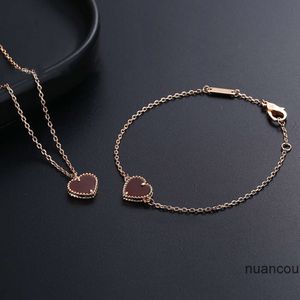 女性のためのseir sweet alharmbras heart pendantネックレスブレスレットイヤリング