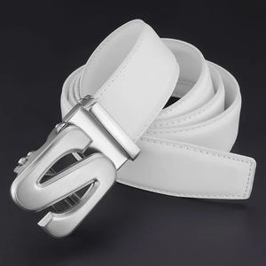 Bälten av hög kvalitet lyx män designer mode brev bälte vit bred casual affärsklassisk midja rem ceinture homme 231201