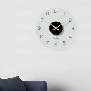 Wall Clocks Large Glass Clock Silent Modern Transparent Watches Home Decor Bedroom Digital Horloge Murale Decoration