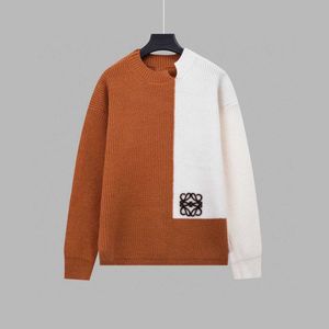 Men's Sweaters Thousand Bird Classic Autumn/winter Sweater Round Neck Warmth Thickened Bottom Knitwear Casual Splicing Sweater