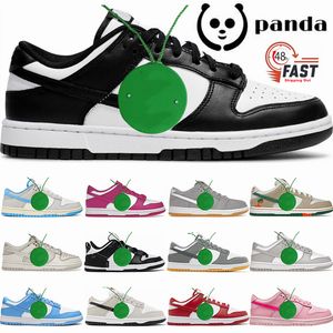 2024 Running Shoes For Men Women Low Panda Black White Pandas Dunck Grey Fog Polar Blue Photon Dust Mens Designer Run Sneakers Have Size 46 47 Trainers Duncks
