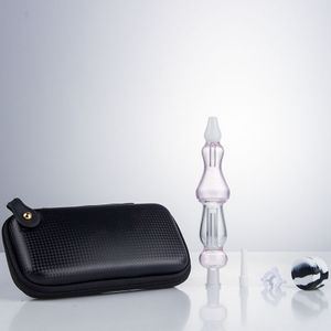 Healthy_Cigarette NC034 Hookah Glass Pipe Bag Set 10mm Prego Cerâmico Titânio Unhas Dicas de Quartzo Plataformas de Petróleo Reciclador Dab Rigs Cachimbos Presente