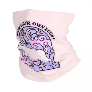 Szaliki sprawiają, że własne szczęście miękkie, delikatne kawaii bandana okładka szyi drukowana magiczna różowa maska ​​szalik wielofunkcyjny na nakrycia głowy unisex dorosły