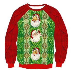 3d Sweatshirts Christmas and New Year Tie-dye Sweat Mens Crewneck Hoodies Plus Size 013