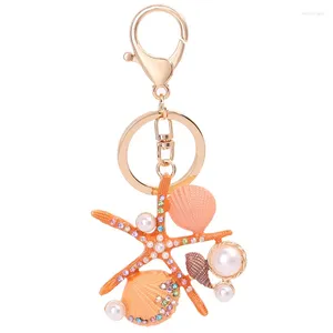 Keychains Fashion Ocean Starfish Key Chain for Women Men Sea Keychain