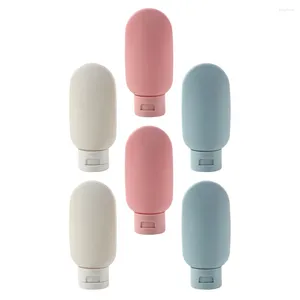 Storage Bottles 6 Pcs Travel Silicone Container Shower Gel Conditioner Toiletry Silica Makeup Toiletries Refillable Packaging