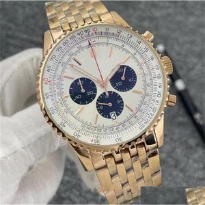 Womens Watches New Top Classics AAA B01 B20 Bretiling Watch Navitimer Chartz Movement Steel Limited Blue Dial 50th Anniver Otyux