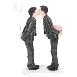 Ferramentas de bolo Toppers gays Bolos de casamento Estatuetas de bolo Noivos Orgulho Casal Masculino Mesma Decoração Fontes de festa 231130