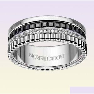 Smart Rings Diamond Inlaid Ceramic FL Gear kan rotera bred version Lovers039 smycken Love comes qi wei039s Samma ring6809475 Drop Deliv OtBlu