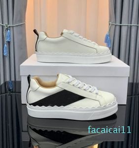 platform gym Casual shoes women Travel leather lace-up Trainers sneaker cowhide Letters Thick bottom woman designe