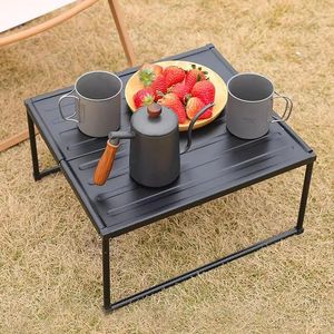 Camp Furniture Small Gadgets Camping Table Desk Equipment Picnic Folding Outdoor Gaming Coffee Salons De Jardin Outside