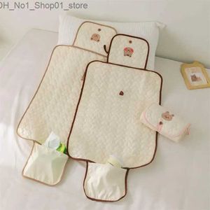 Changing Pads Covers Portable Urine Pad Foldable Squirrel Waterproof Changing Mat Foldable Changing Pad Cute Cartoon Rabbit Newborn Changing Pad Bear Q231202