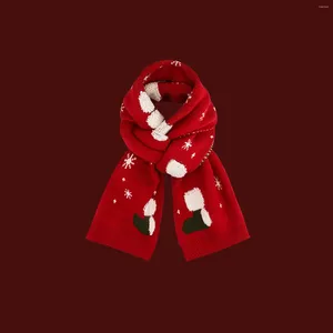 Scarves Women's Knitting Christmas Scarfs Shawl Autumn Winter Neck Warm Pashmina Versatile Ladies Casual Scarve Echarpe