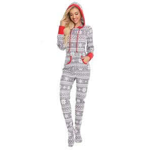 Kvinnors sömnkläder Aamikast Matchande Family Halloween Pyjama Set dragkedja fram huva foten PJS Loungewear Sleepwear S-XXL 231130